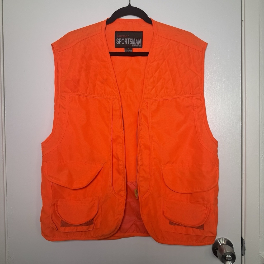 Master Sportsman Blaze Orange Rugged Outdoor Gear XL X-LARGE Safety-Hunting Vest